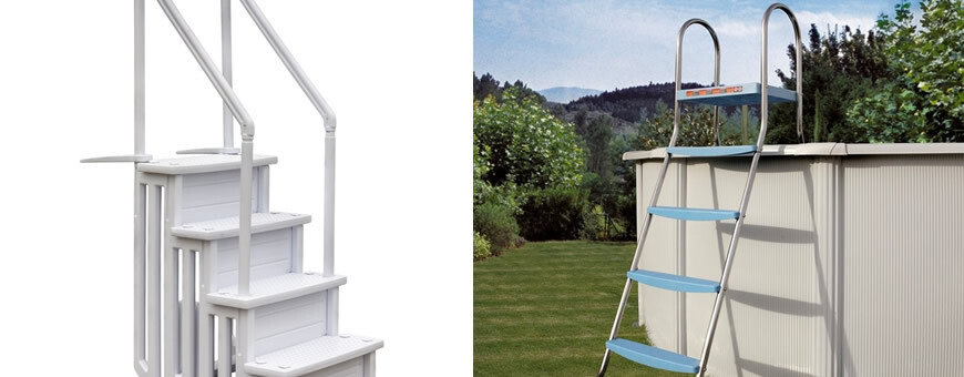 Tipos de escadas para piscinas